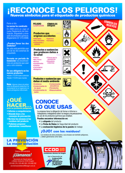 Thumb cartel.   reconoce los peligros  nuevos s%c3%admbolos para el etiquetado de productos qu%c3%admicos  